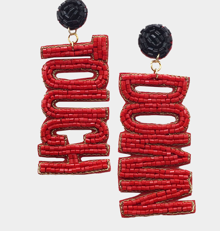 Touch Down Beaded Earrings