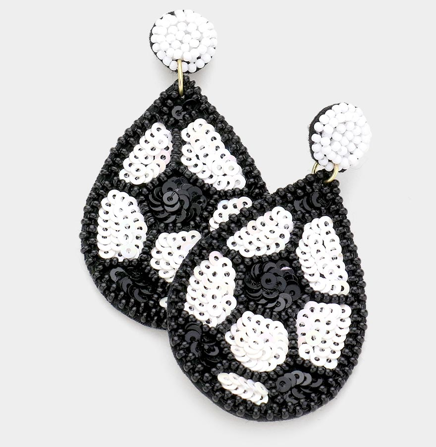 Soccer Beaded Earrings (ARRIVING SOON)