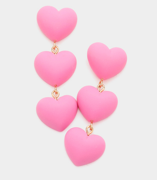 Clay Hearts Earrings