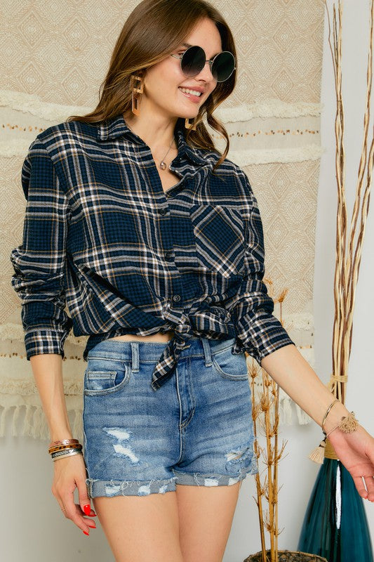 Plaid Flannel Button Down