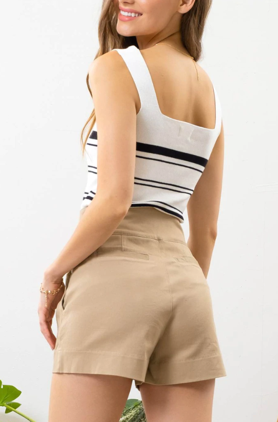 The High Waisted Sophia Tie Shorts
