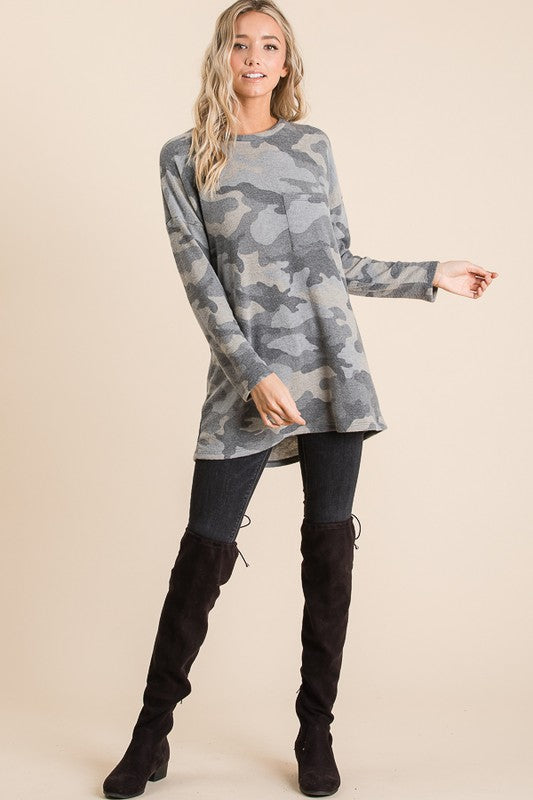 Grey Camo Tunic