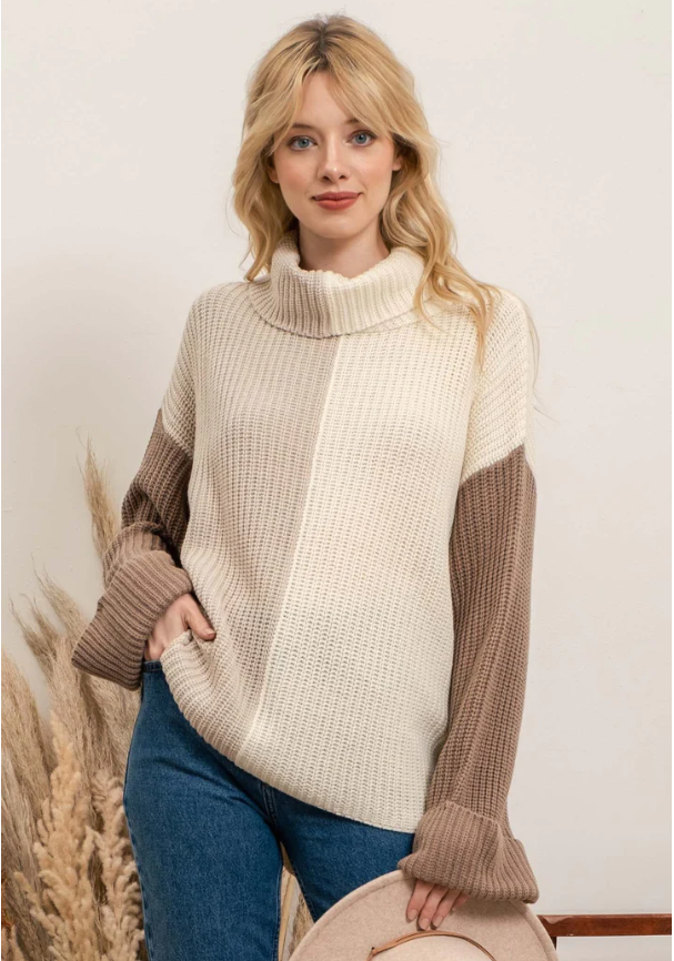 The Oatmeal Cowl Neck Pullover