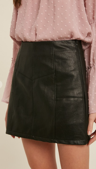 Faux Leather Mini Skirt