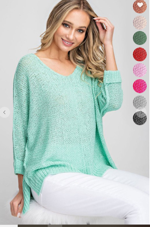 Mint Dolman Sweater