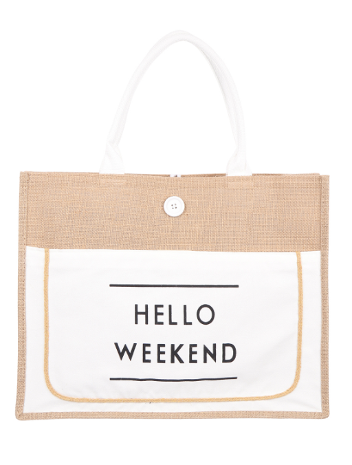 Hello Weekend Tote Bag