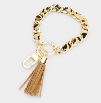 Leopard and Cheetah Key Chain Bracelets