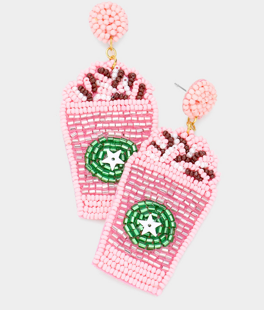 Take Me To Starbucks Beaded Earrings