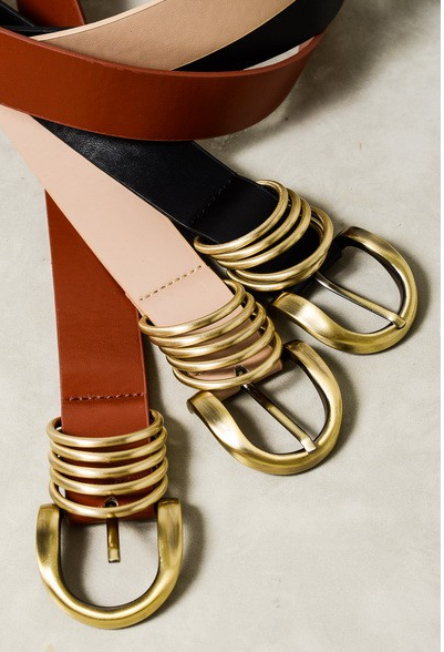 Rounded Buckle Belts