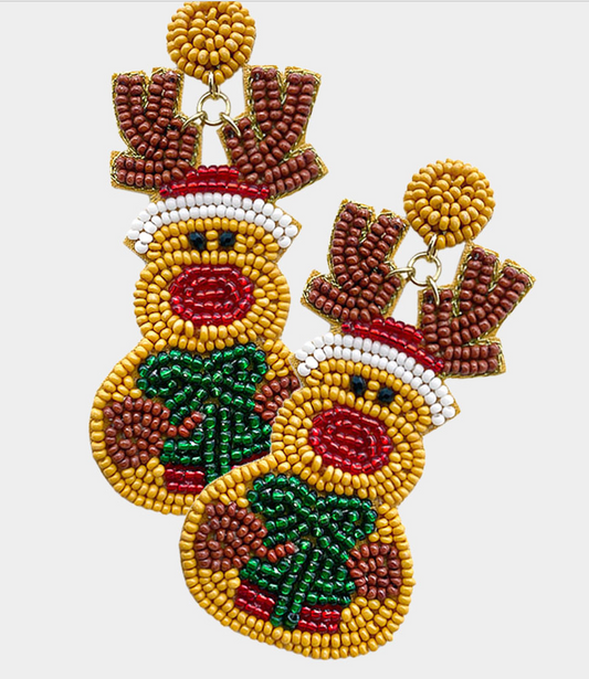 Rudolph Beaded Earrings