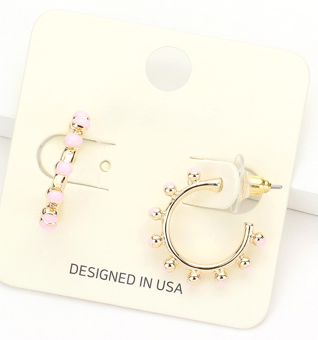 Half Hoop Metal Earrings