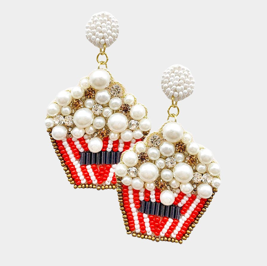 Popcorn Beaded Earrrings