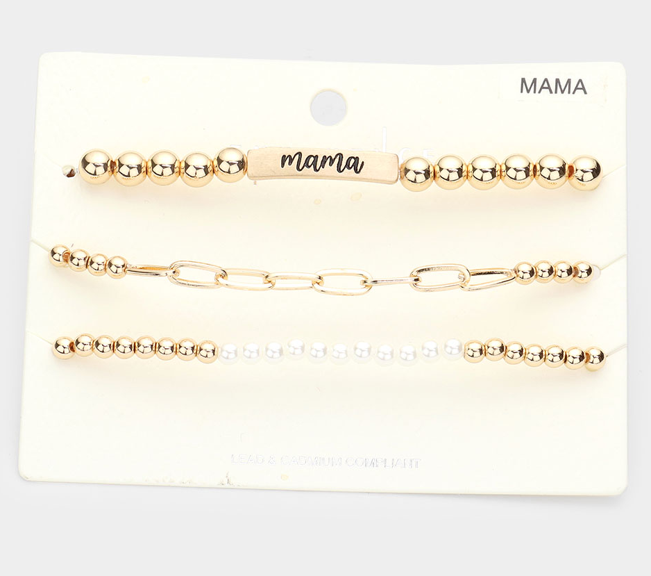 3Pc Mama Bracelet Set