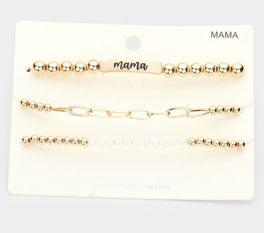 3Pc Mama Bracelet Set