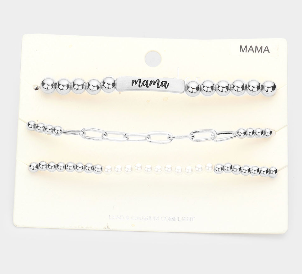 3Pc Mama Bracelet Set