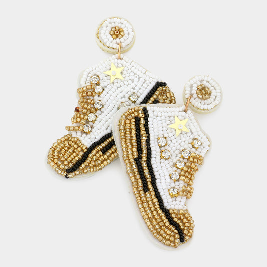 Sneaker Beaded Earrings