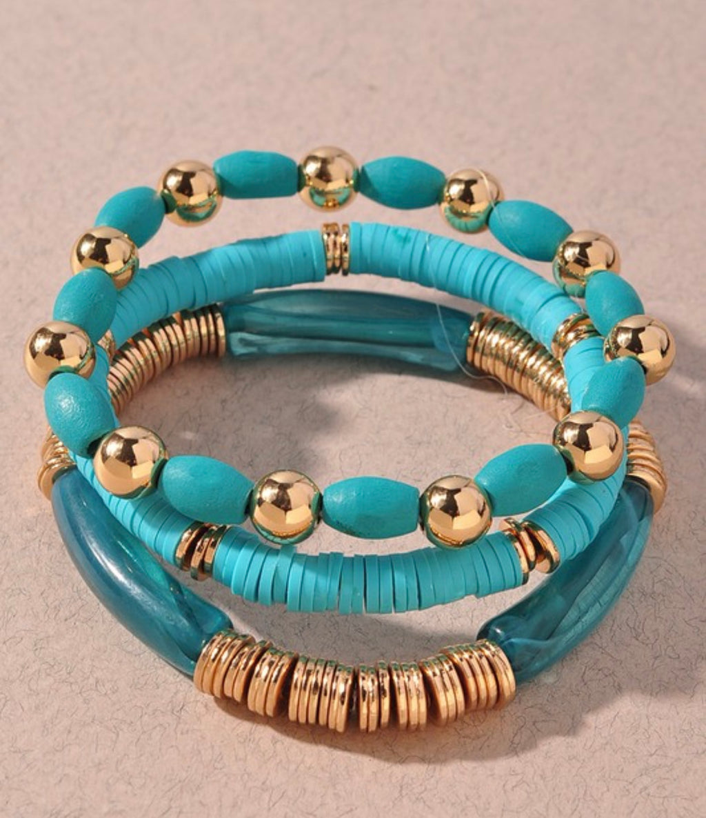 Tripled Layered Bracelet Stack