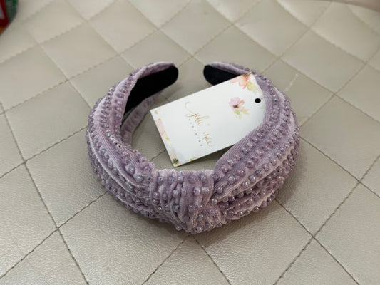 Purple Beaded Head Band