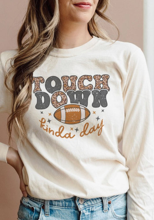 Cream Touch Down Graphic Tee