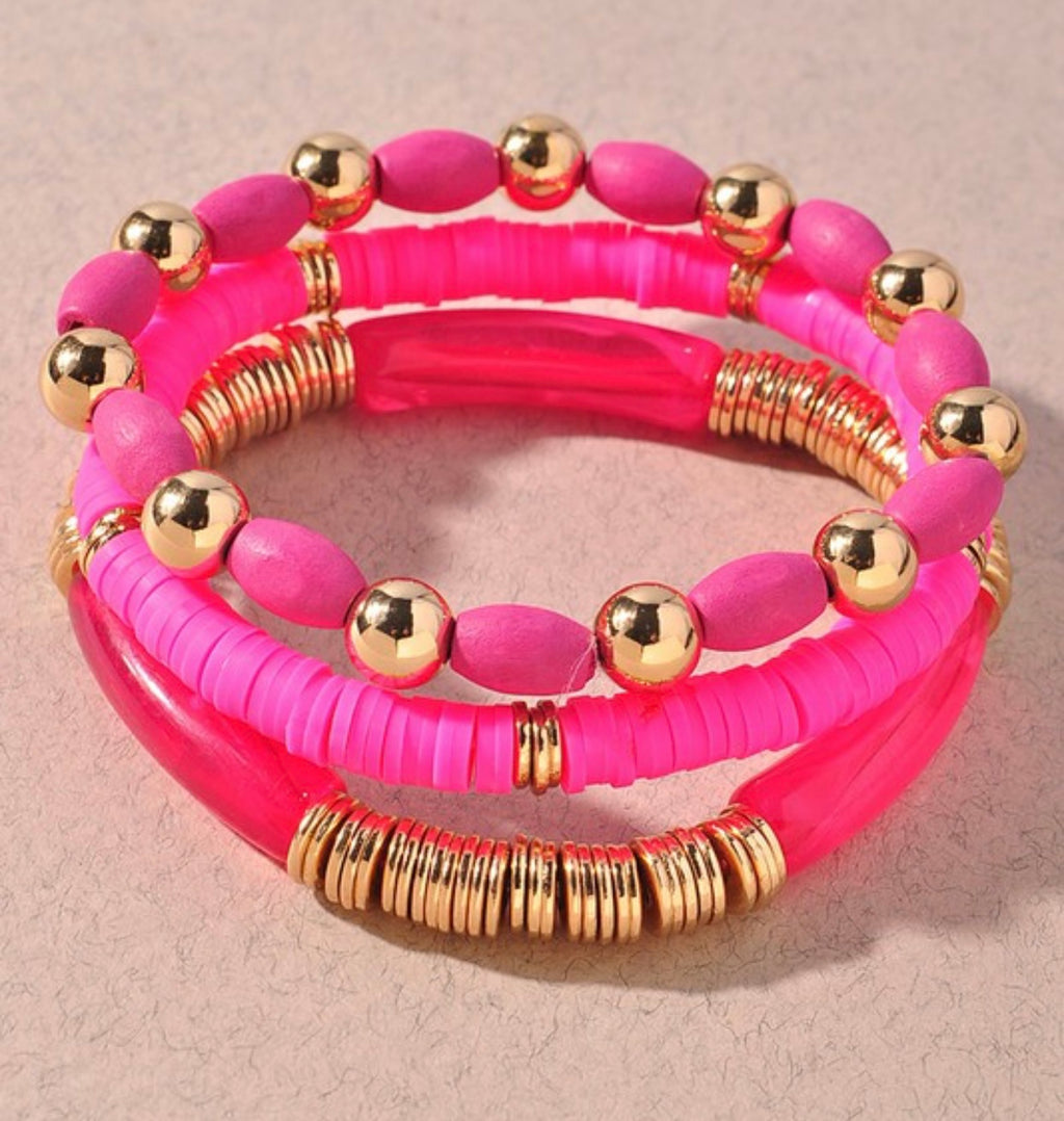 Tripled Layered Bracelet Stack