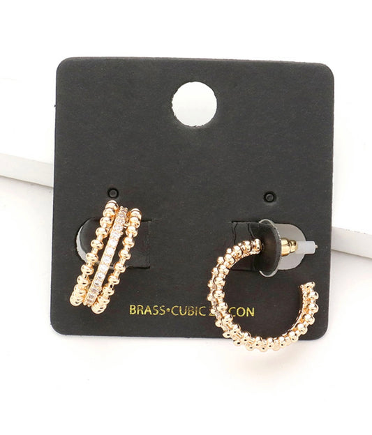 Diamond Hoop Earrings