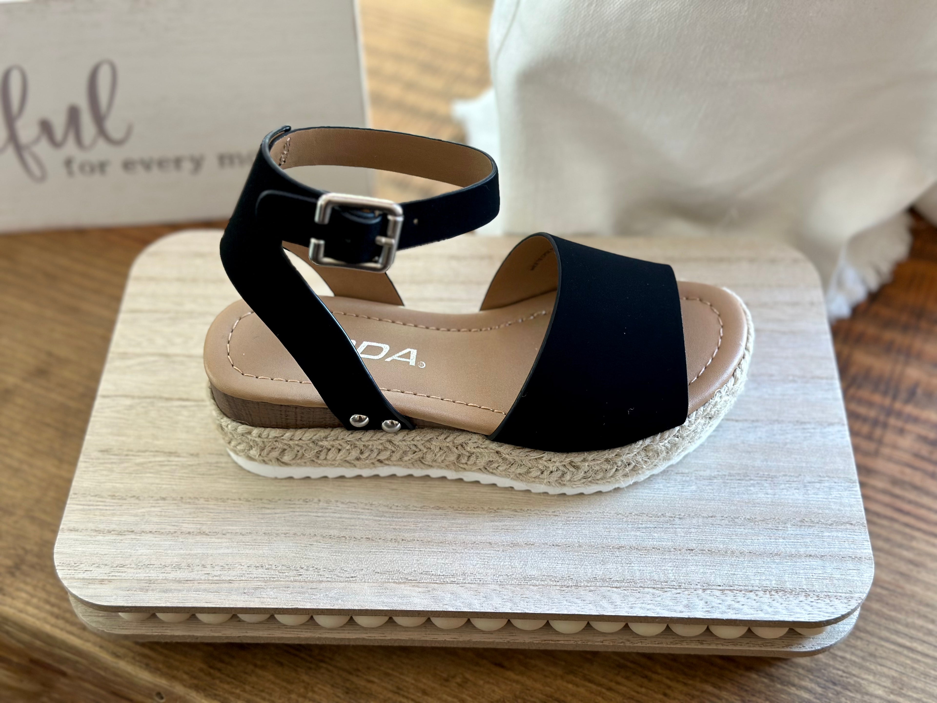 Our Tween Black Wedges
