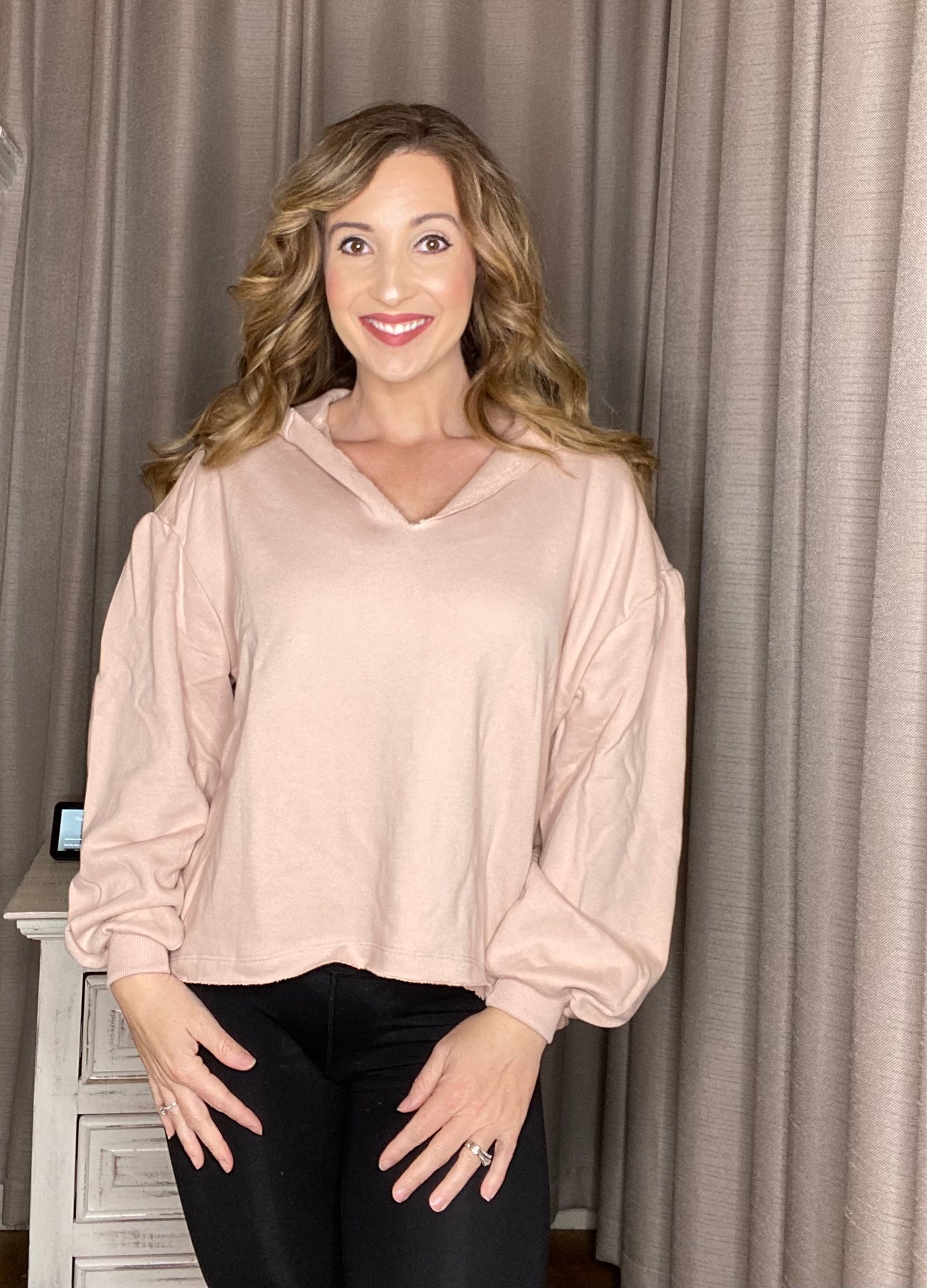 The Dusty Blush Oversized Kelli Denaye Pullover