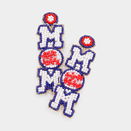 Baseball Mom Beaded Earrings