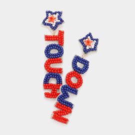 Touch Down Beaded Earrings