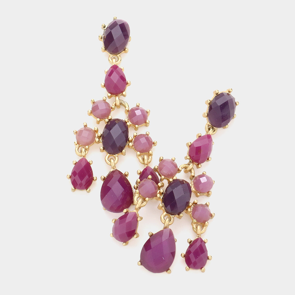 Purple Hanging Earrings