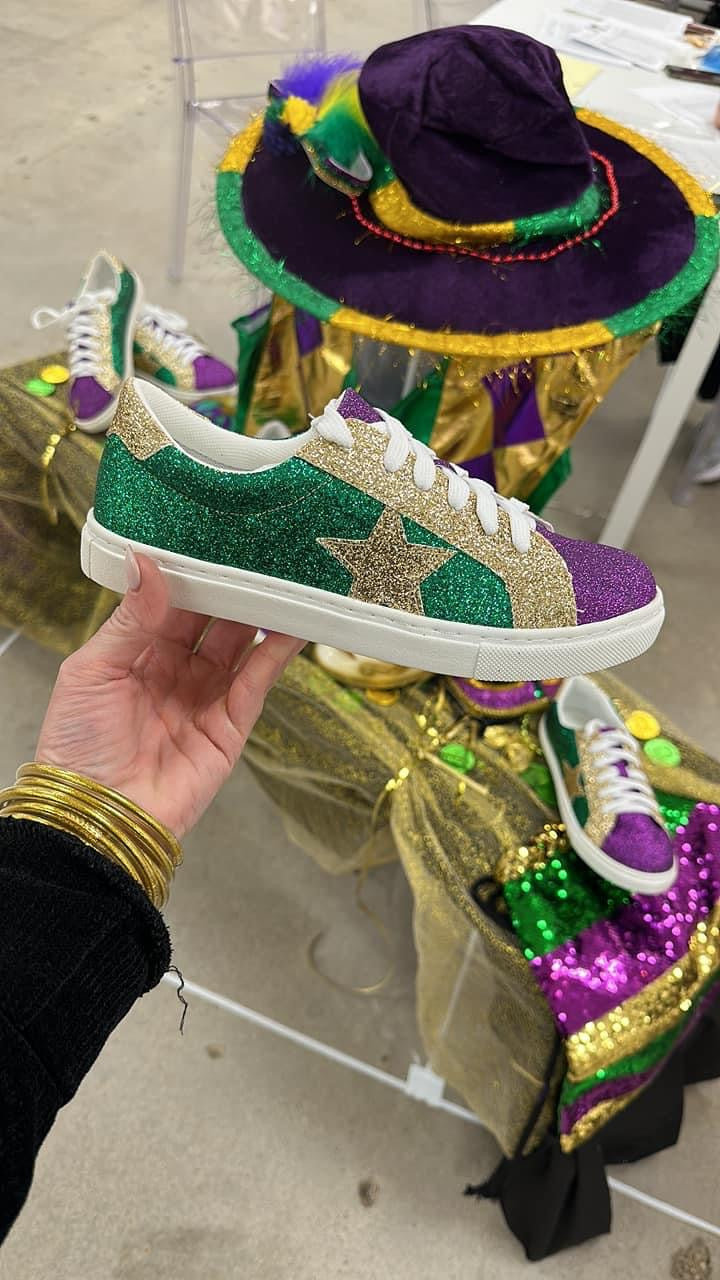 girls mardi gras sneakers