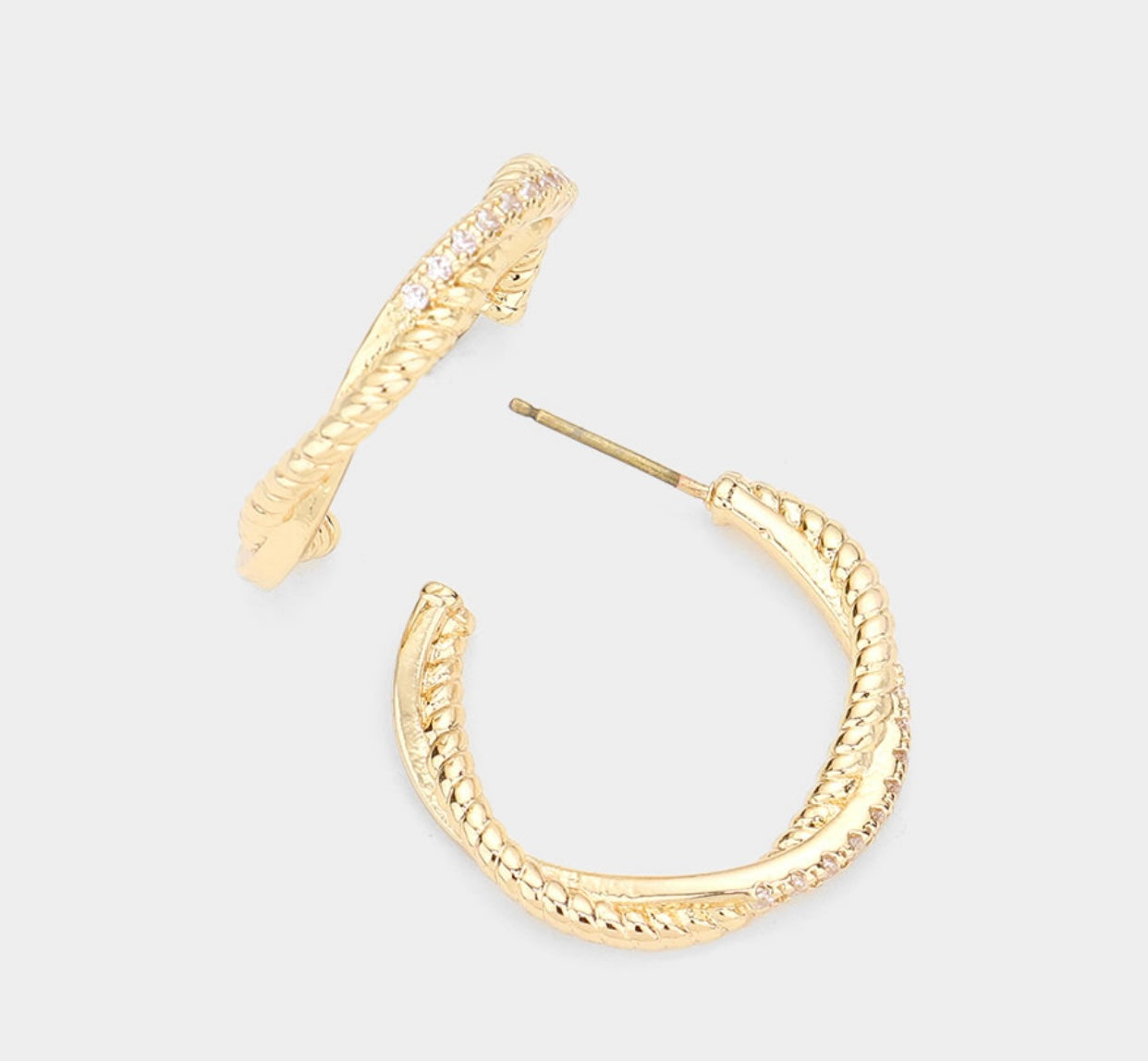 Twisted Gold Hoops