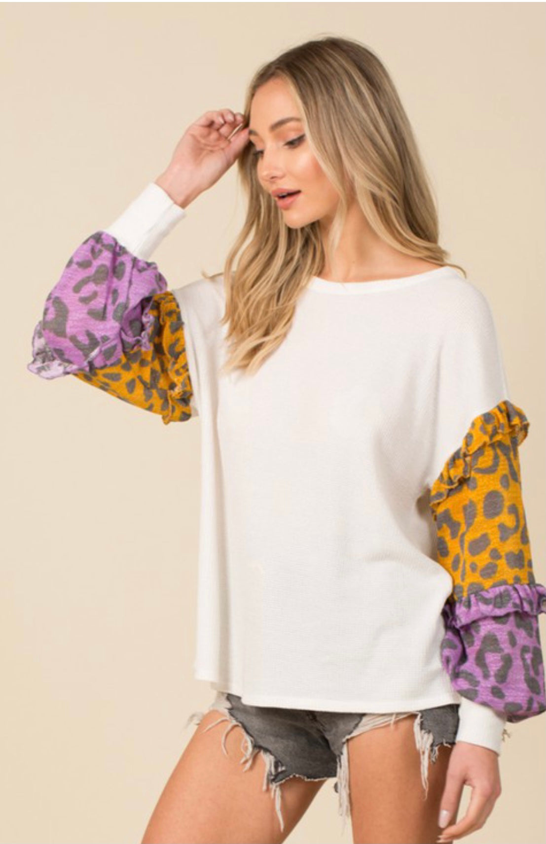 The Leopard Mardi Gras Top