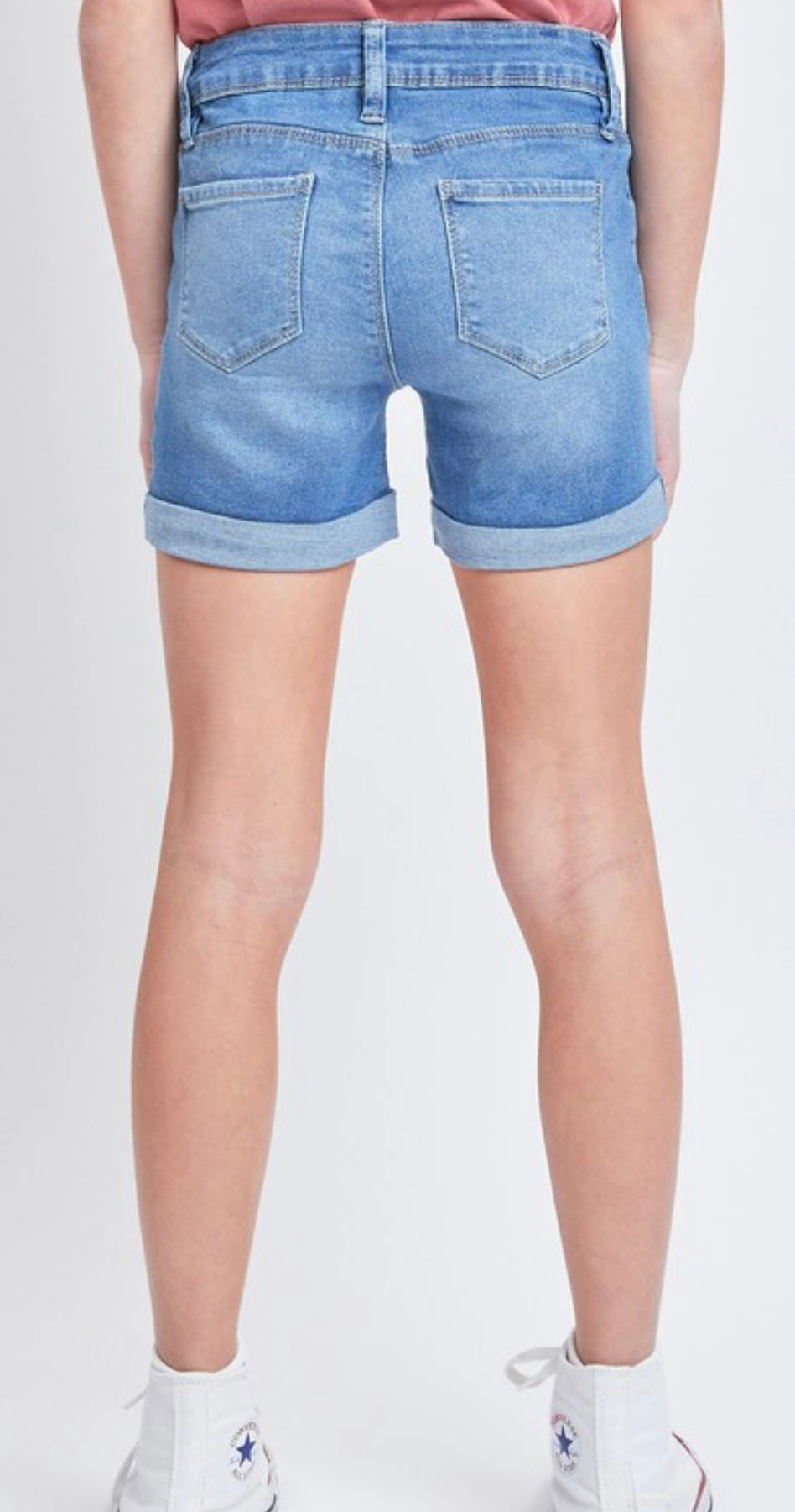 Tween Ripped Medium Wash Shorts