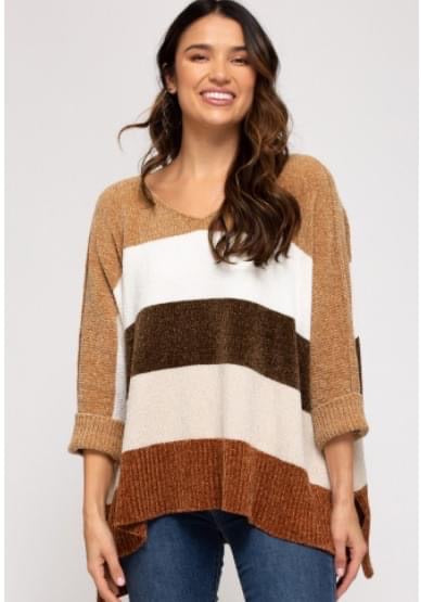 Chenille Block Sweater