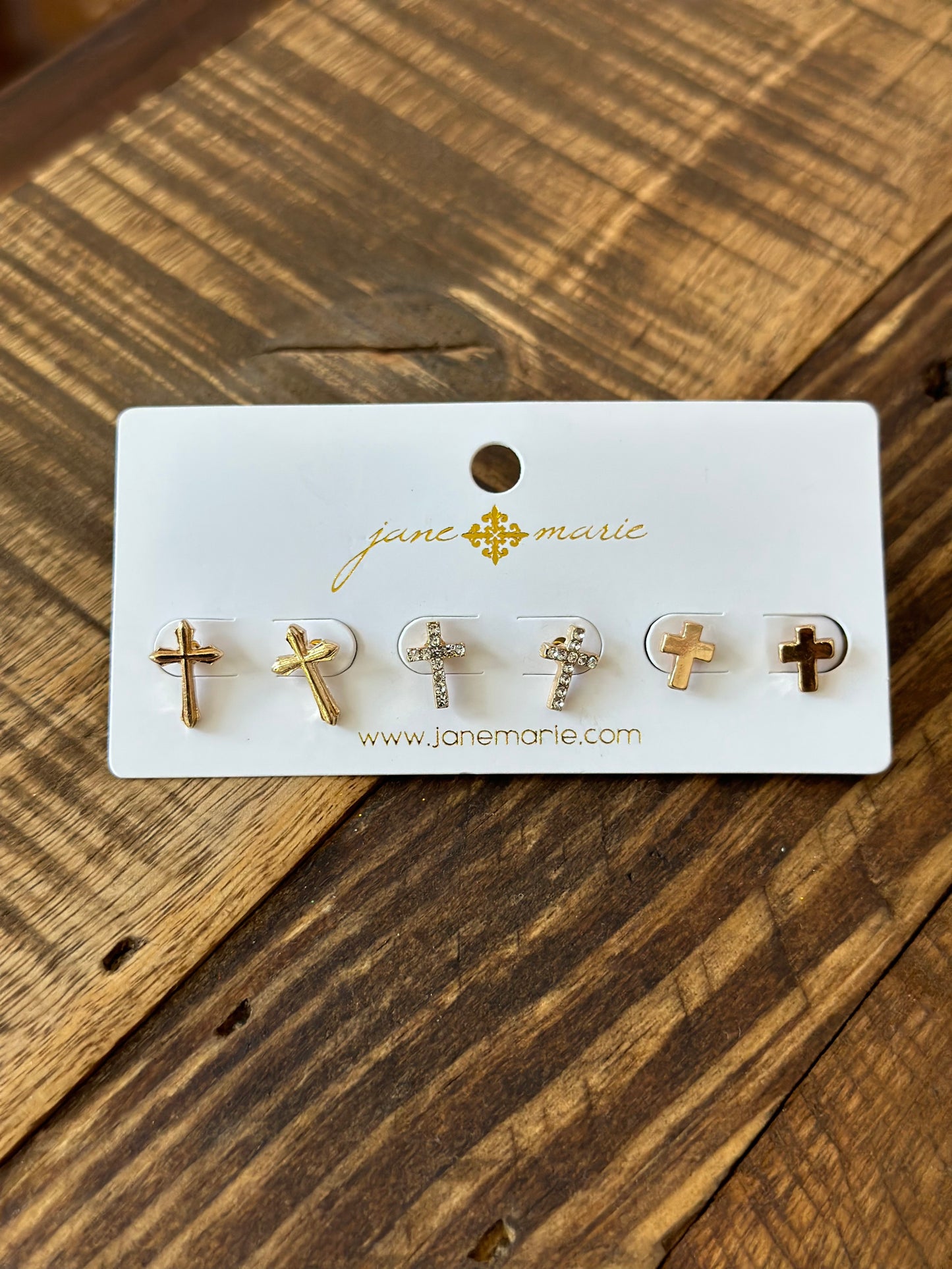 Jane Marie Cross Studs