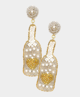 Champagne Beaded Earrings