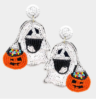 Halloween Beaded Earrings